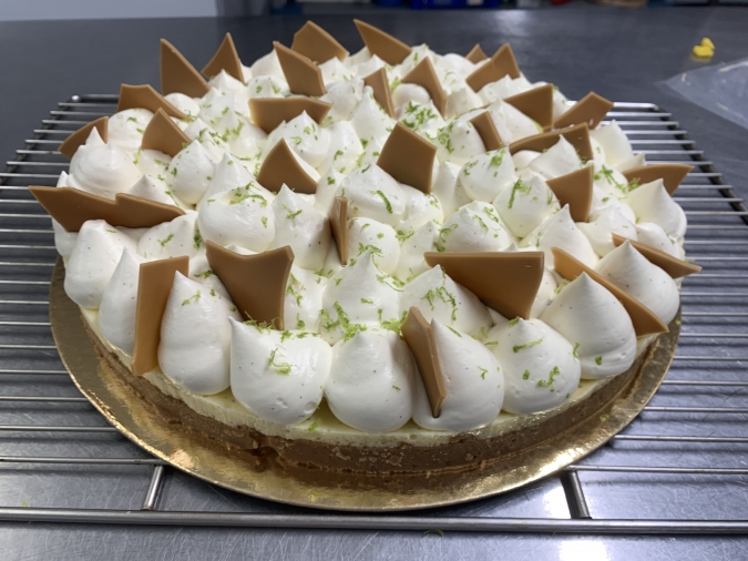 Entremet chocolat dulcey et crémeux mojito